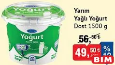 DOST YARIM YAĞLI YOĞURT 1500 G